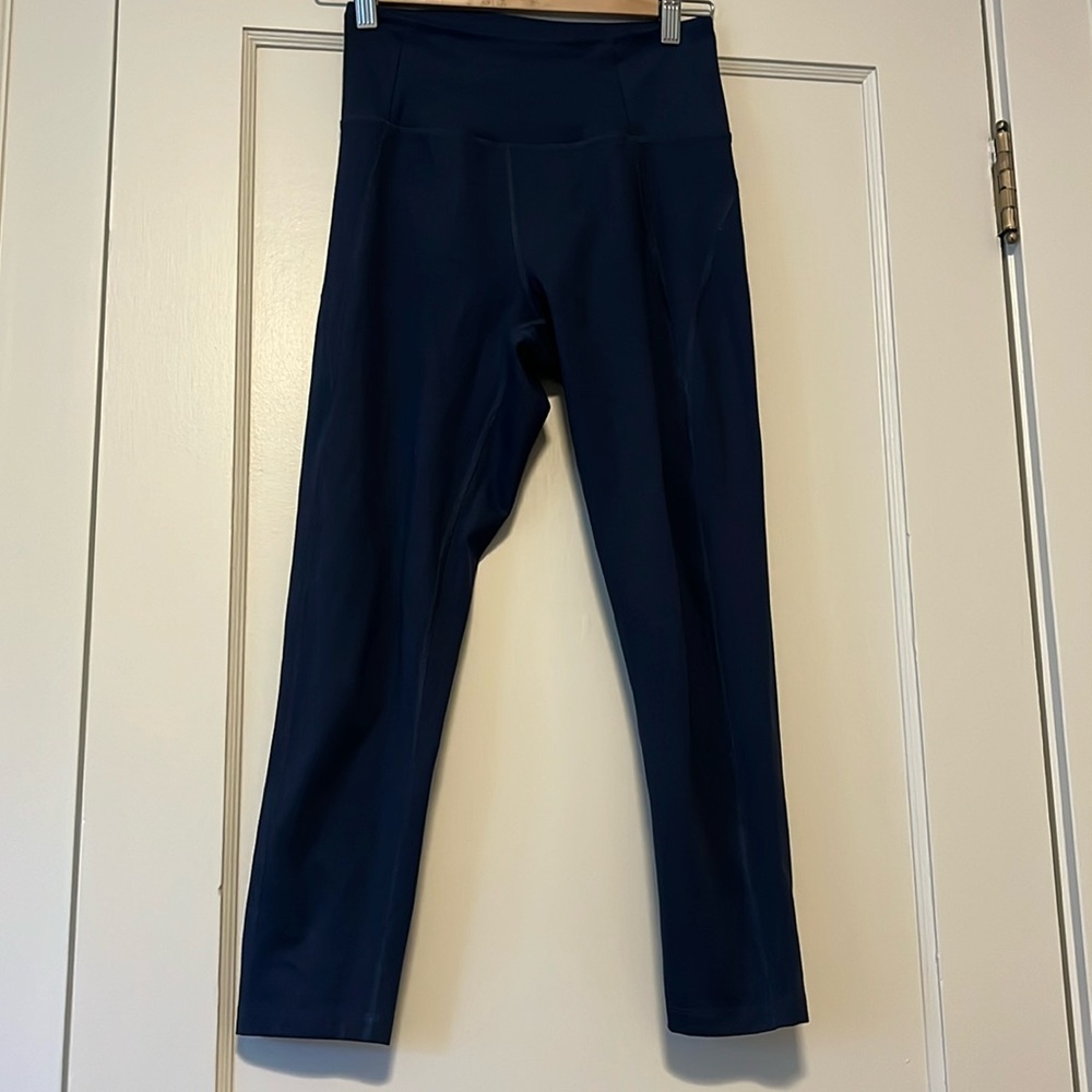 Girlfriend Collective size small high rise navy leggings